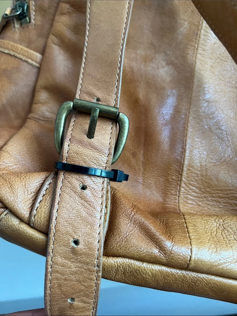 C&C California Brown Leather Backpack